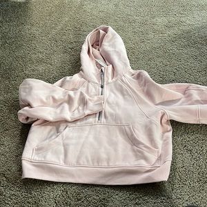 Flush pink scuba half zip